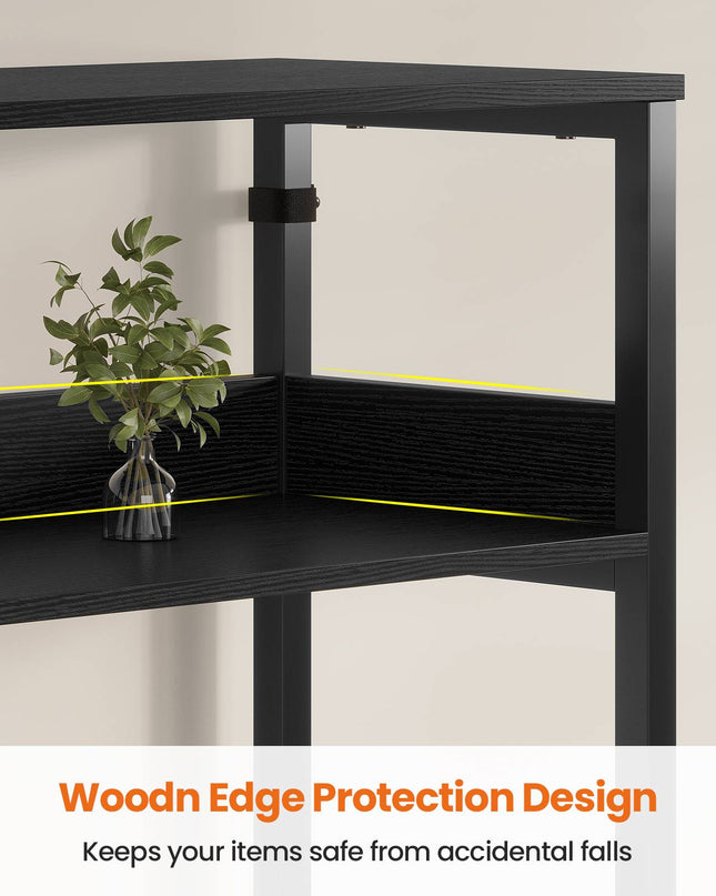 Tarpon Furniture Bookshelf with 8 Fabric Drawers  Industrial Book Shelf 7-Tier Bookcase with Baffles Shelves for Living Room Home Office