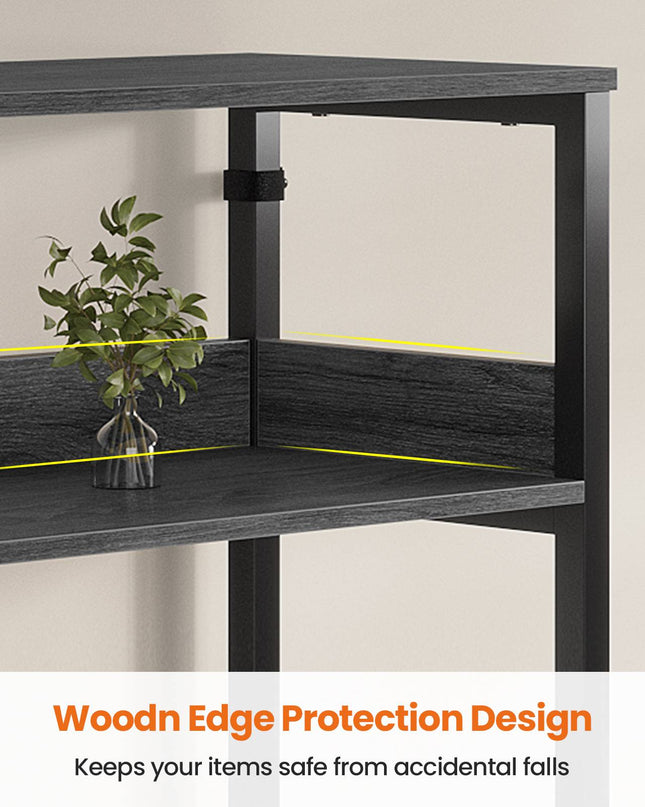 Tarpon Furniture Bookshelf with 8 Fabric Drawers  Industrial Book Shelf 7-Tier Bookcase with Baffles Shelves for Living Room Home Office